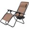 Outdoor Folding Zero Gravity Reclining Lounge Chair with Utility Tray